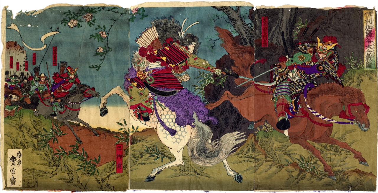 Original woodblock print triptych – Utagawa Toyonobu (1856-1889 